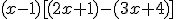 (x-1)[(2x+1) - (3x+4)]